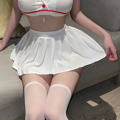 Sexy See Through Girls A-Line High Waist Pleated Skirt Mini Short Black Long White Wrap Hips Pencil Skirts for Woman