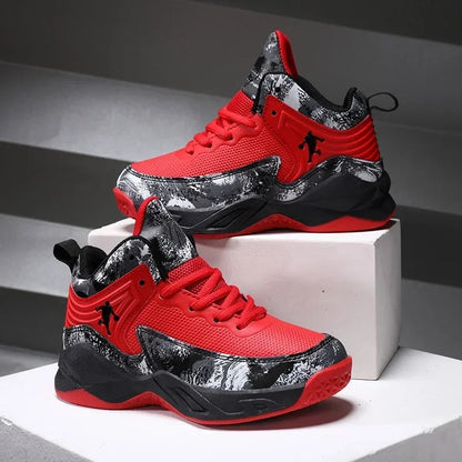 2025 Basketball Shoes for Kids Sneakers New Boys Brand Thick Sole Non-slip Children Sports Shoes Child Boy Basket Trainer Shoes