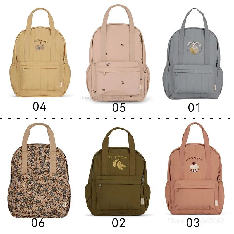 Baby Backpack Parent-child Kids Schoolbag Kindergarten Bags Brand Traveling Cherry Children's Boys Girls Mom Storage