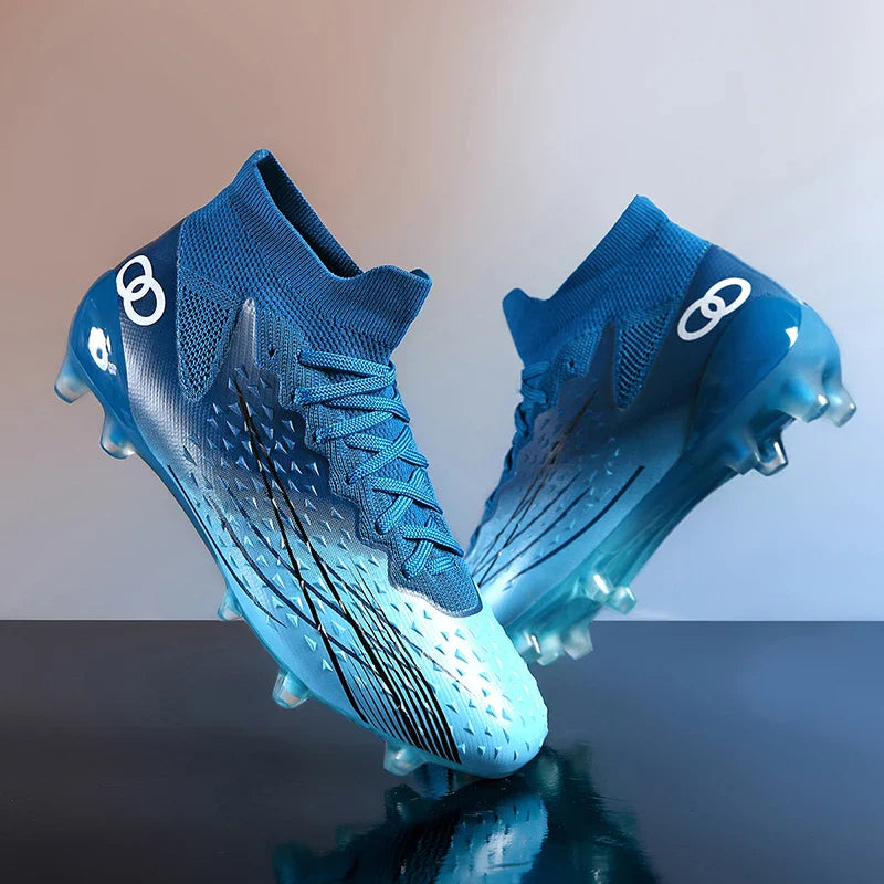 New Men Soccer Shoes Long Spikes Ultralight Football Boots Breathable Sneakers Indoor Match Cleats Training Drop Shipping