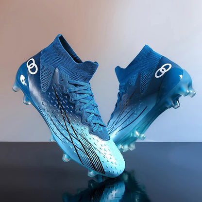 New Men Soccer Shoes Long Spikes Ultralight Football Boots Breathable Sneakers Indoor Match Cleats Training Drop Shipping