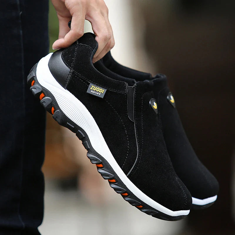 2025 New lightweight casual sports shoes, men's plaque-sized running shoes, loafers, walking and outdoor hiking shoes