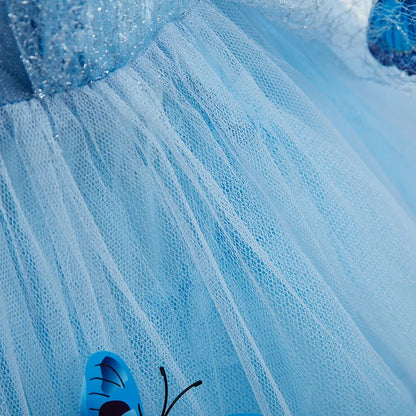 Vestido de Cinderela para Meninas, Roupa de Verão Infantil, Natal, Fantasia, Aniversário Infantil, Cosplay com Babados, Fantasia de Princesa para Performance