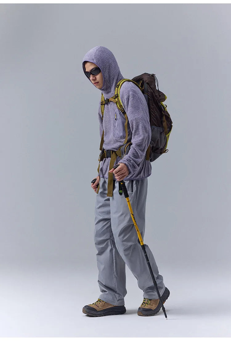 All Season 190g Ultra-light Breathable Thermal Hoodie, Urban Outdoor Techwear Mid-layer with Thumbholes & Zip Pocket