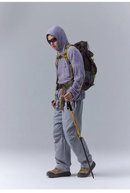 All Season 190g Ultra-light Breathable Thermal Hoodie, Urban Outdoor Techwear Mid-layer with Thumbholes & Zip Pocket