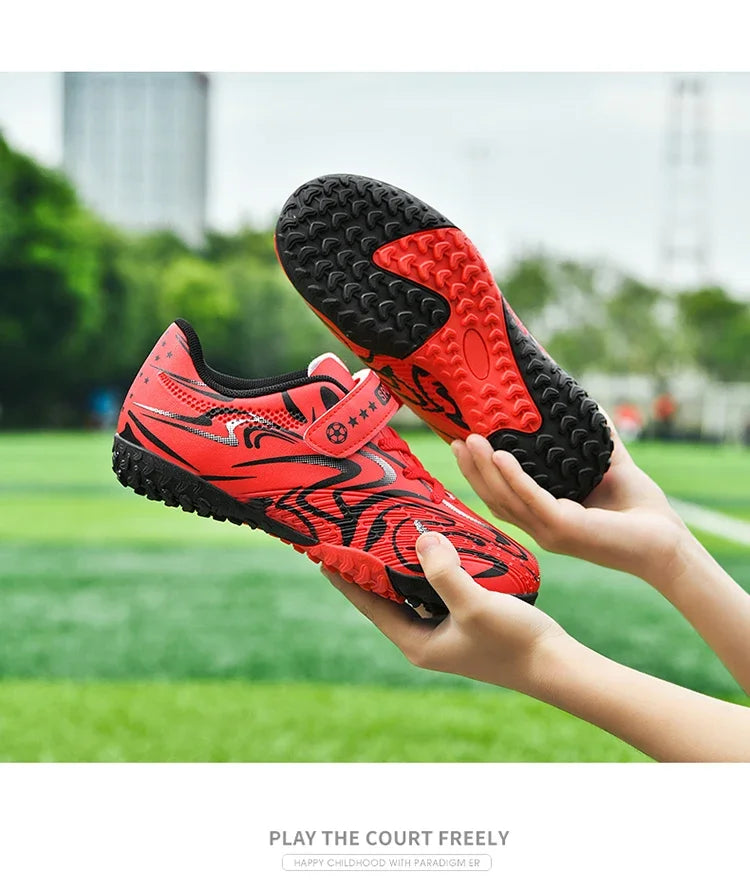 New Kids Soccer Shoes Original Football Shoes Boy Girl Indoor Professional Football Field Boots Society Cleats Non Slip Sneakers