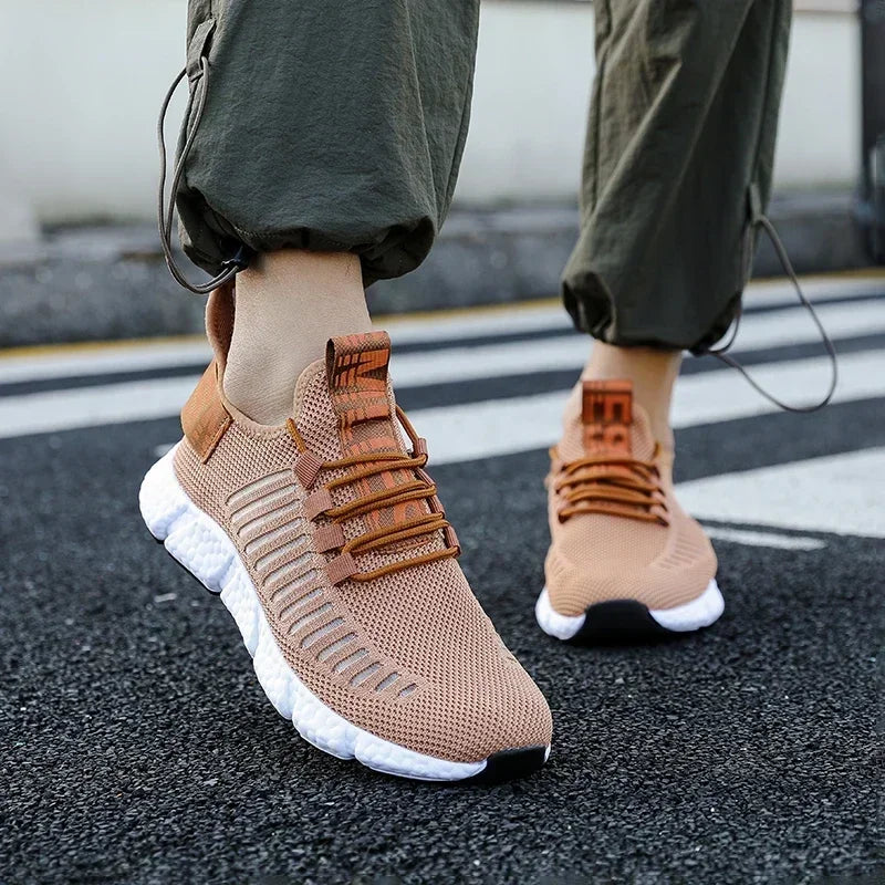 Tênis Masculino de Verão Leve Respirável em Tela para Uso Casual ao Ar Livre Moda Esportiva Treino Frete Grátis