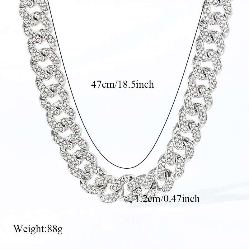 316L Stainless Steel Gold Silver Color Thick Chain Necklace For Women Fashion Cuban Neck Chain Waterproof Jewelry Gift
