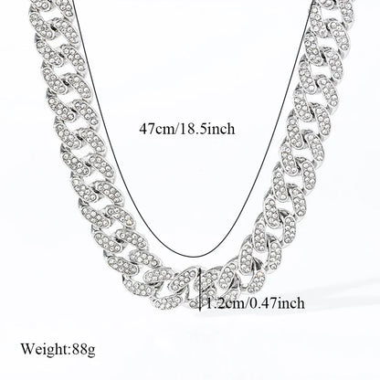 316L Stainless Steel Gold Silver Color Thick Chain Necklace For Women Fashion Cuban Neck Chain Waterproof Jewelry Gift
