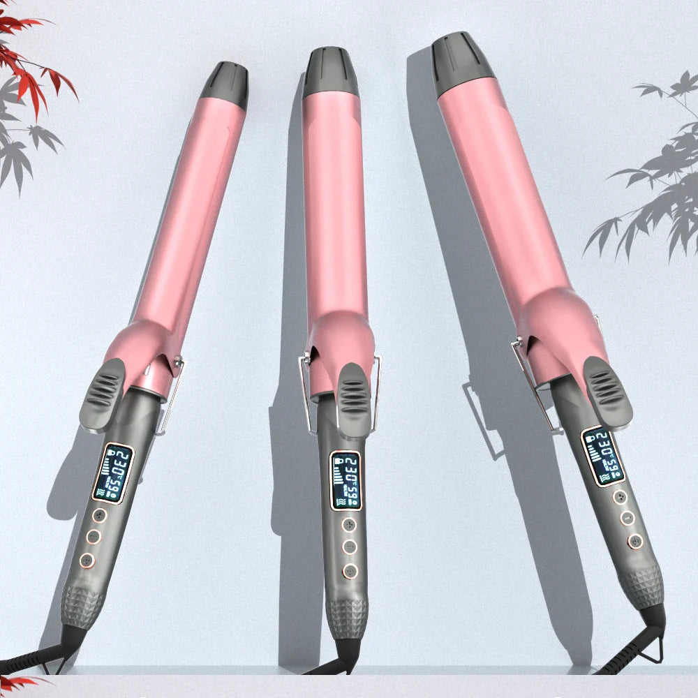 1pcs 19/25/32/38 MM Professional Hair Curler Wave Ceramic Coated Plate PTC Heater LCD Display Curling iron