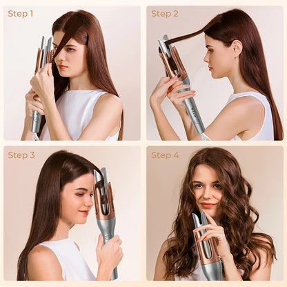 3 grades LCD display 32mm Silver Automatic Curling Iron Large Curling Female Hair Styling Tool Big Wave Salon Accessories Tool