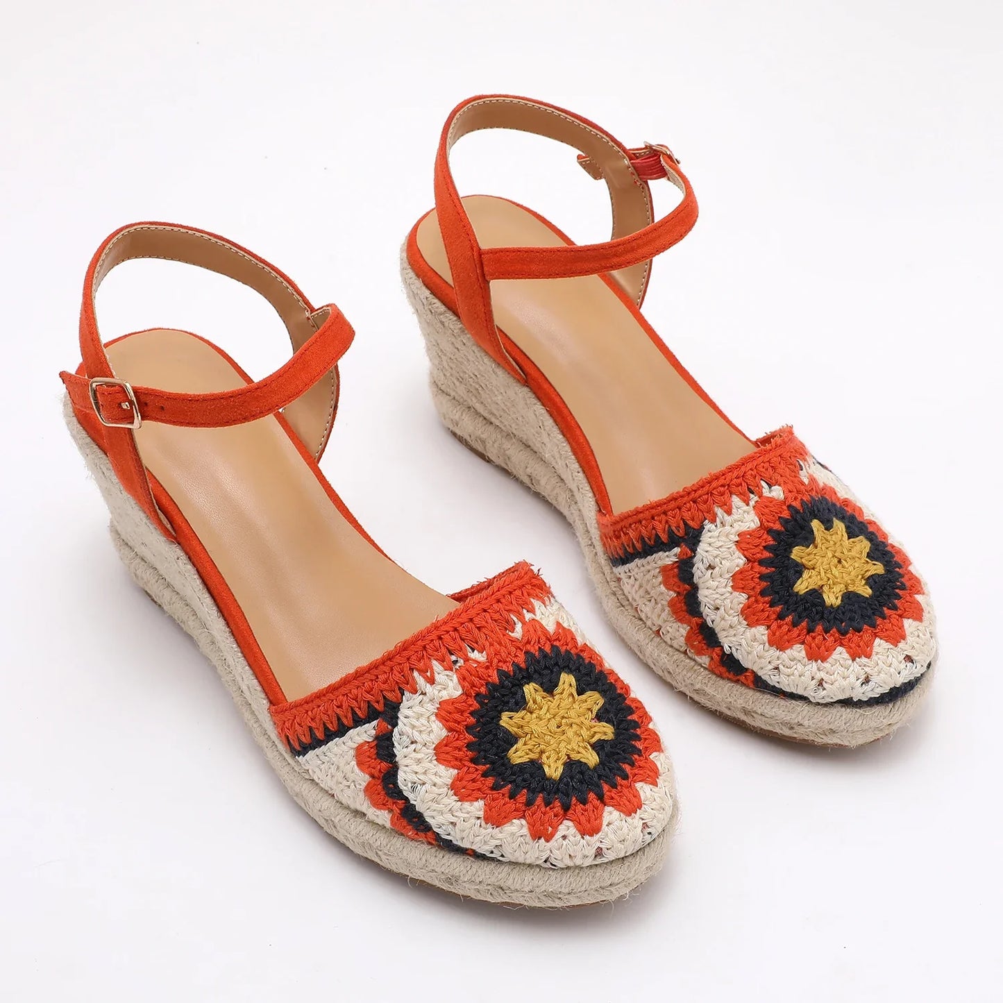 Women's Knitted Wedge Heel Sandals