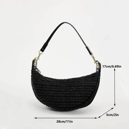 Summer新款女包女士肩斜挎包 Armpit Bag Straw Bag Seaside Beach Bag Woven Bag