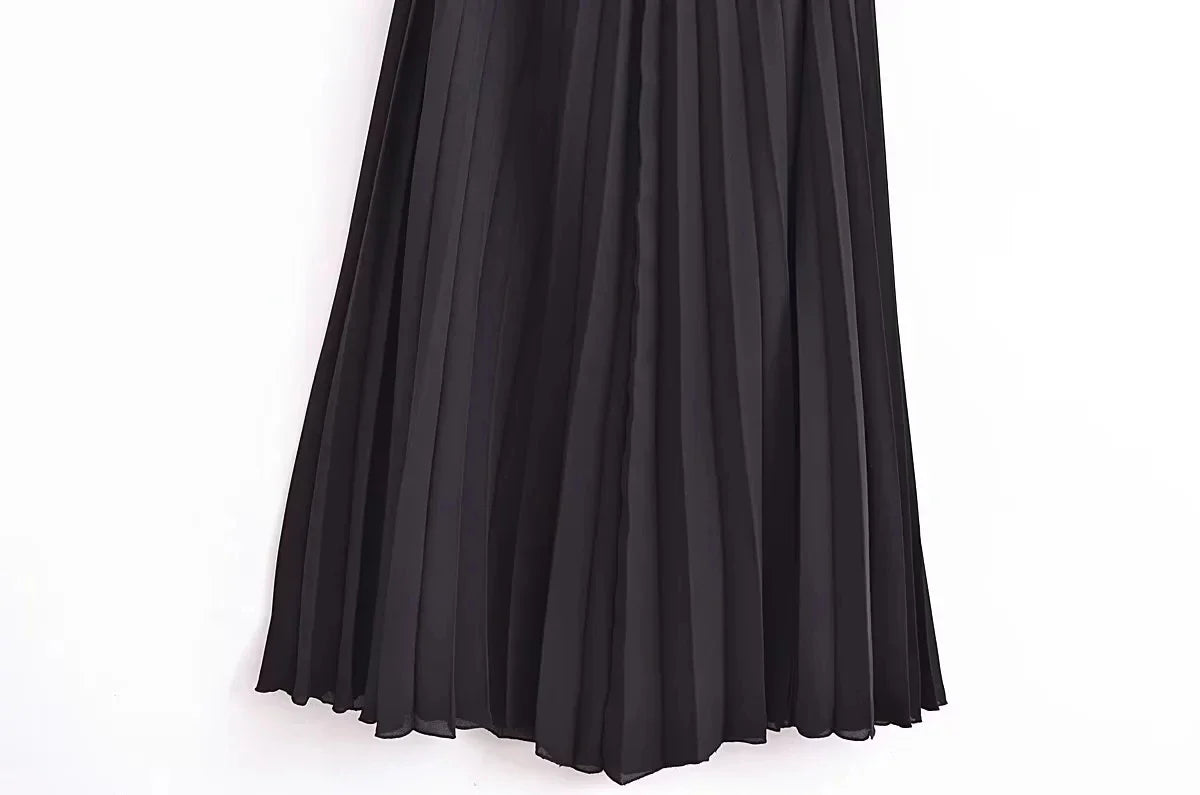 Dress Women Pleated Vests Long Dresses for Women 2024 Sleeveless Office Party Dress Ruched Midi Evening Dresses