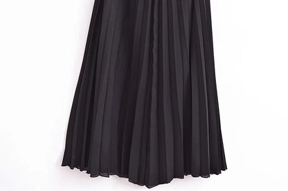 Dress Women Pleated Vests Long Dresses for Women 2024 Sleeveless Office Party Dress Ruched Midi Evening Dresses