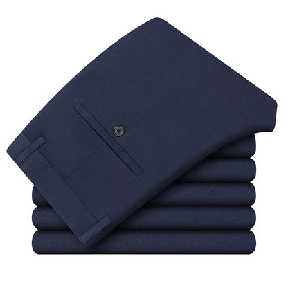 Mens Business Casual Pants Elastic Dress Pants Classic Fit Men Formal Suit Pants Navy Trousers M-3XL