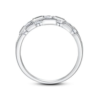 Trending Wedding Band Moissanite Ring With Certificate Genuine Silver 925 Enagement Jewel Gift For Women Positive Stones