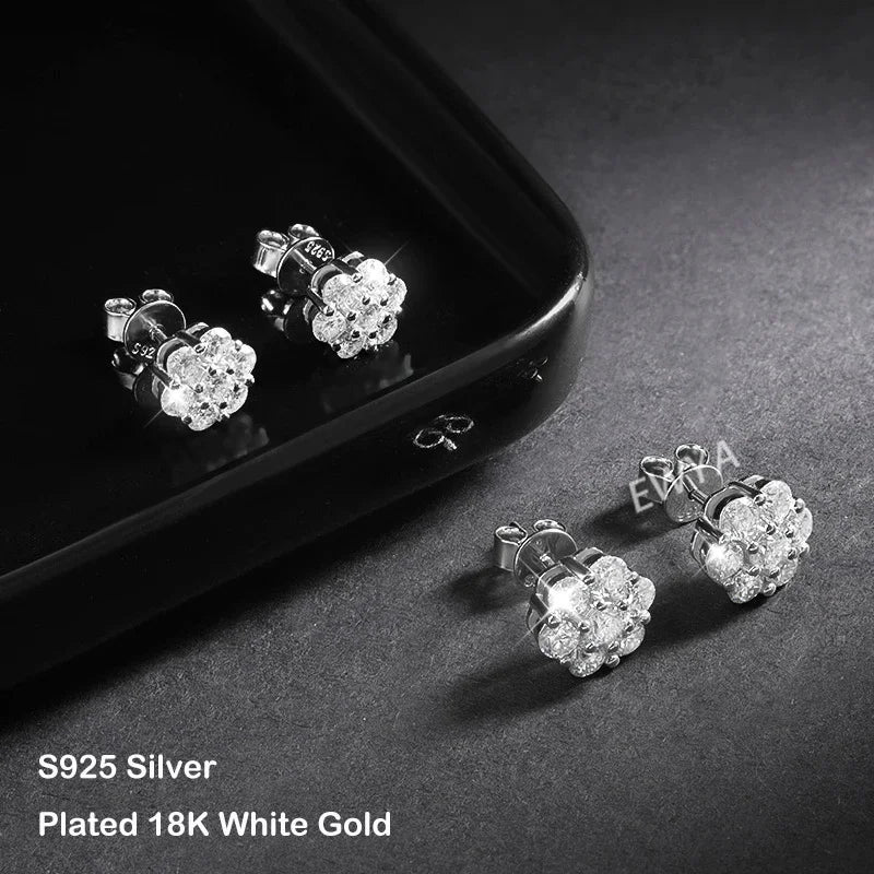 Flower GRA Certified Full 1.5/2.5/3mm D Color Moissanite Bracelet for Woman Men Silver 925 Diamond Hand Link Bracelets Gift
