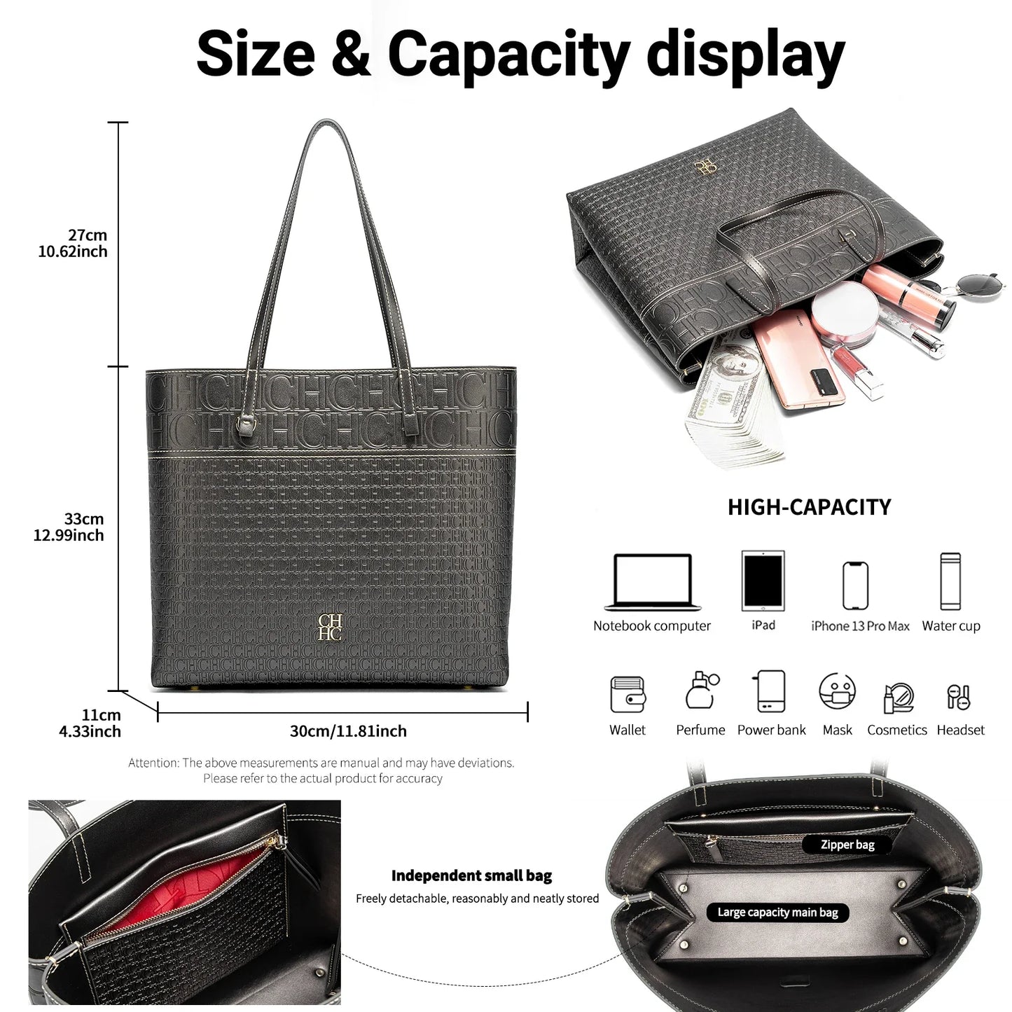 Fashionable Classic Retro Solid Color Women's Bag Large Capacity PVC Material Women's New Single Shoulder Handbag
