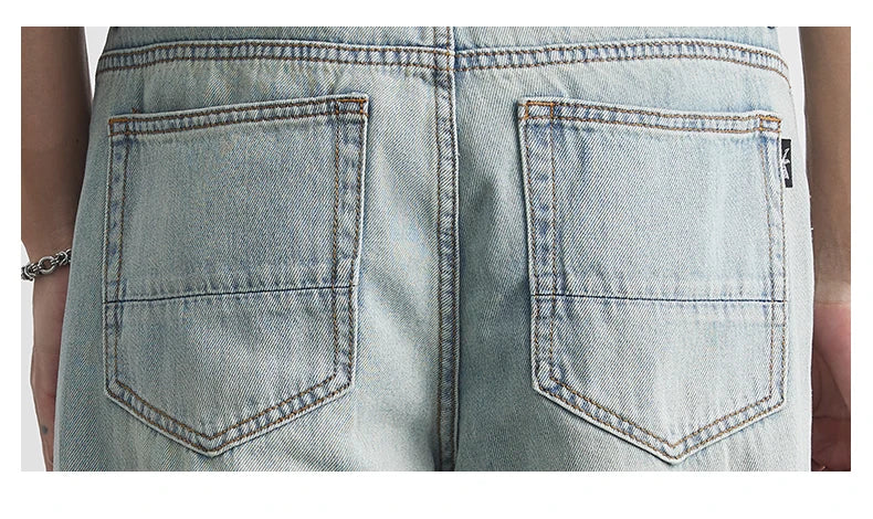 Calça Jeans Reta Verão 2025 Nova Fina Retrô Solta Casual Moda Calças Largas Calça Reta Jeans Tamanho Grande 25-36
