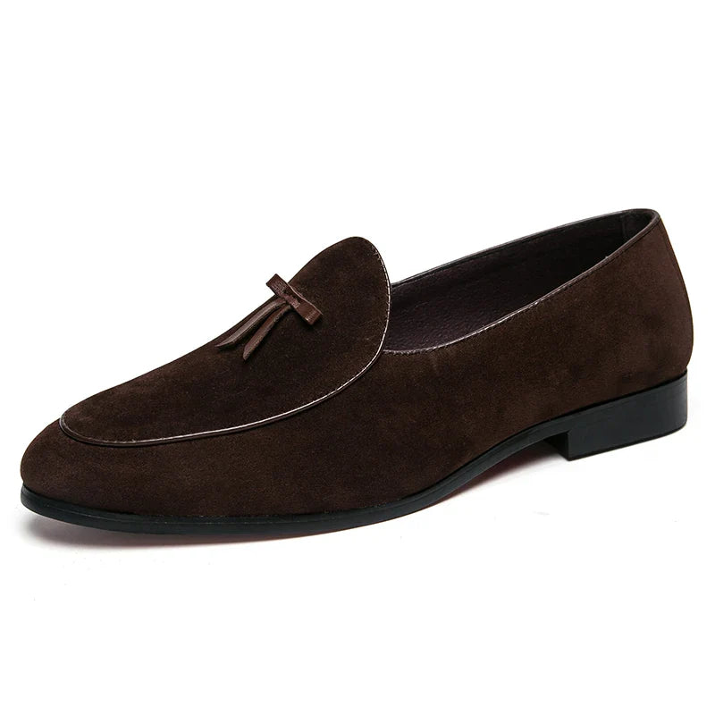 Loafers men Korean version of the trend British fringe men's shoes suede sanded bean shoes a slip-on small leather shoes