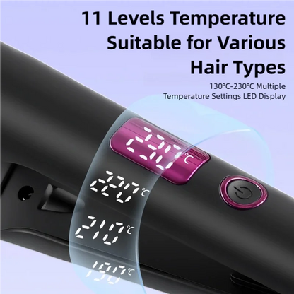 New 2-in-1 Curling Iron & Straightener Multi-Function Hair Styling Tool Dual-Purpose Curling and Straightening Iron