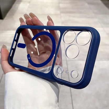 Camera Protector Acrylic Transparent For Magsafe Cases For iPhone 17 Pro Max 17 Pro Air Slim Magnetic Clear Bumper Back Cover
