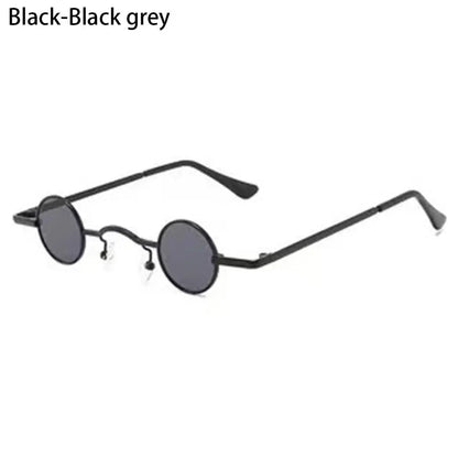 Small Round Rock Punk Sunglasses for Women Men Ultra Metal Frame Hip Hop Sun Glasses Candy Color Fashion Shades Driving Eyewear