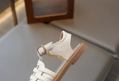 Kids Sandals 2026 Summer Sandals for Boy Fashion Children Cut-Outs Beach Shoes Braided Style Causal Walking Flat Sandals