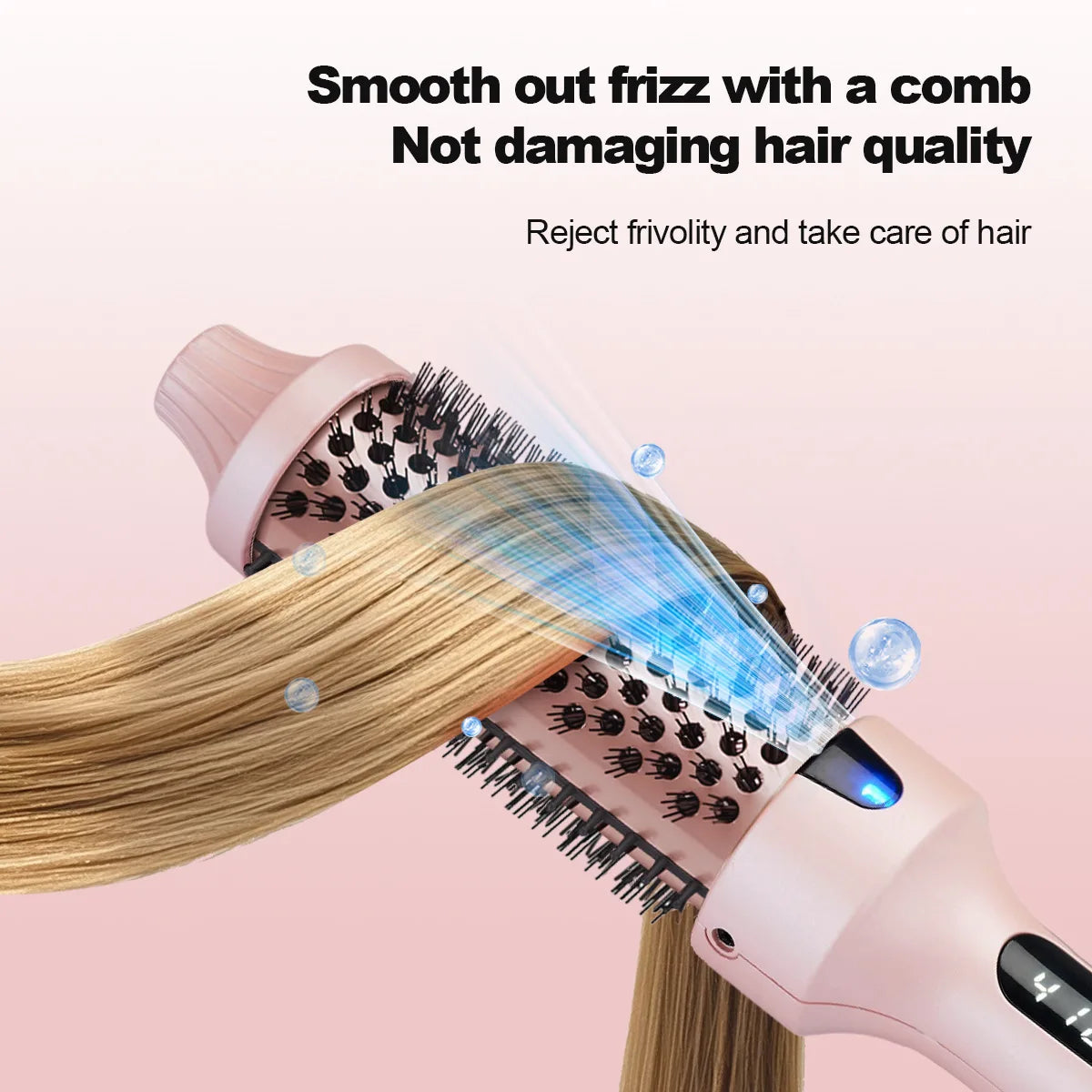 2-in-1 Fluffy Hair Straightening Comb Curling Iron for Inner Buckle & Bangs Styling Versatile Hair Straightener And Curler