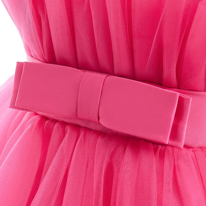 Elegant Tulle Bridesmaids Party Girls Dresses Summer Baptism Birthday Wedding Prom Princess Dress for Girl Christmas Kids Clohes