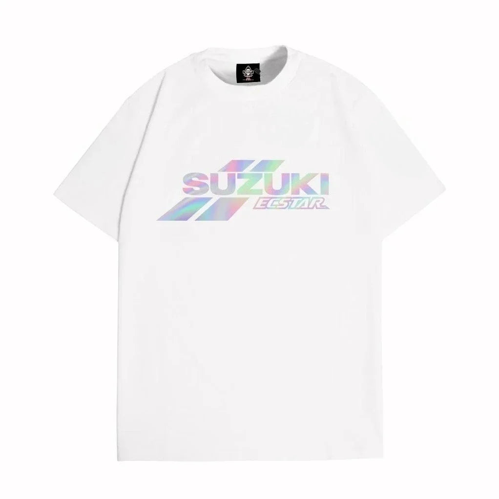 2026 Summer Bestseller Suzuki Racing Team 100% Cotton Trendy Men T-shirt Daily Outdoor Sports Casual Loose Street Short-sleeve
