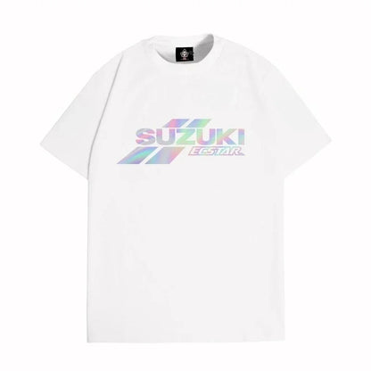 2026 Summer Bestseller Suzuki Racing Team 100% Cotton Trendy Men T-shirt Daily Outdoor Sports Casual Loose Street Short-sleeve