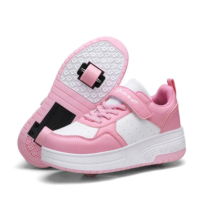 Ultra-Light Two Wheels Children's Sport Roller Skate Shoes For Kids Boys Girls Walking Running Sneakers Outdoor