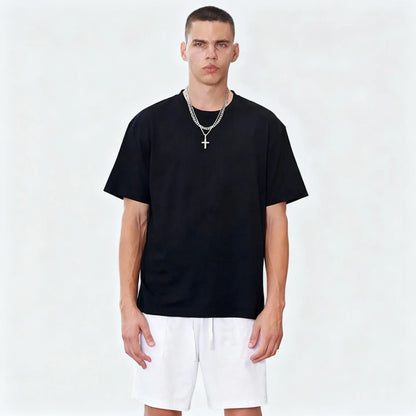 Anime Cotton Printed T-shirt Men Unisex Versatile Short-sleeved Parent-child Top