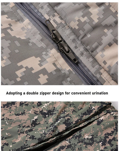 Men Winter Waterproof Thick Cotton Jumpsuit Clothing Outdoor Convenient Sports Camo Jacket Warm Cold Proof Hooded Work Clothes