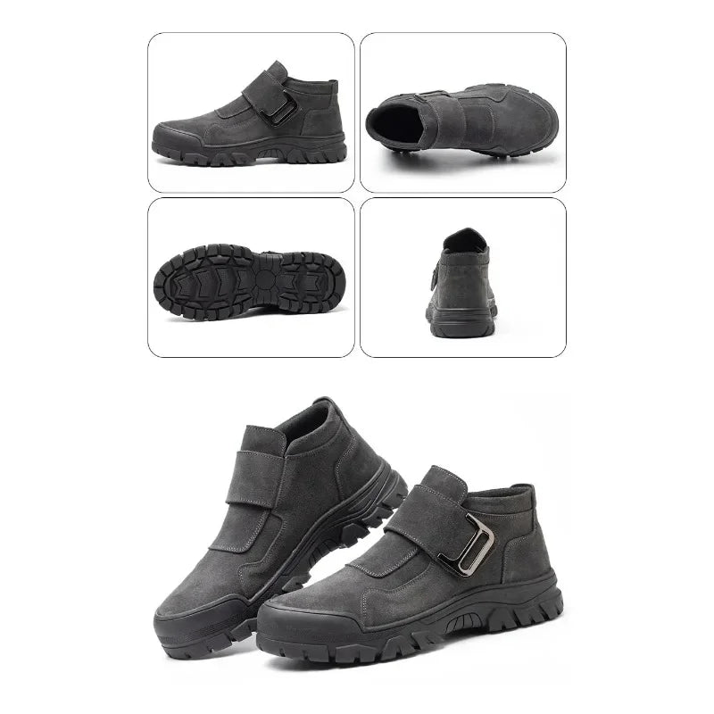 New Steel Toe Anti Smashing Steel Toe Anti Piercing Boots Indestructible Work Shoes for Men's Construction Work Shoes Durable
