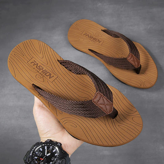 2024 New Flip-flops Slippers Men's Summer Platform Sandals Men's Simple Casual Sandals Indoor and Outdoor Beach Shoes