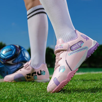 Kids Soccer Cleats Unisex Child Turf Soccer Shoes Indoor Youth Football Boots Artificial Ground Trainning Futsal Sneaker Outdoor