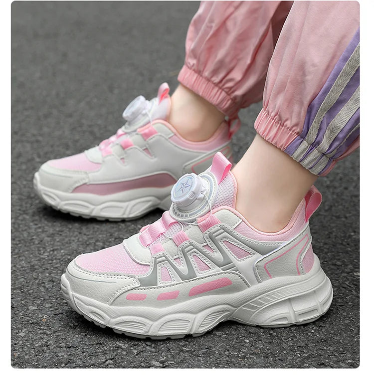 Spring and autumn children's shoes girls' school students leisure sports running shoes basketball children outdoor tennis shoes