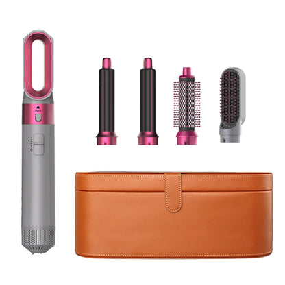 5 In 1 Professional Hair Dryer Hot Air Comb Brush With Curling Iron And Hair Straightener For Salon Quality Hair Styling