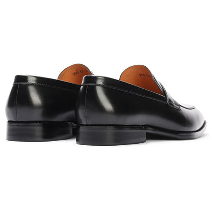 Mens Penny Loafers Elegant Wedding Party Full Grain Leather Casual Dress Shoes Brown Black Business Formal Shoes Moccasins