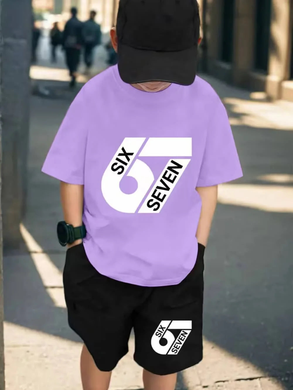 New Cool 67 Funny 3D Print Kids T-Shirt Shorts Set Fashion Children's Clothes Casual Boy Girl Short Sleeve Shorts Football Sets
