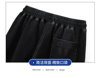 Spring and Autumn New Classic American Retro Loose Tight Leg Pants for Men's Casual Sports Large Size High Quality Jeans