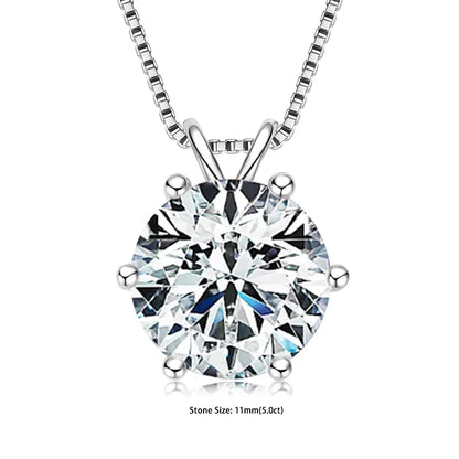 Pendant Necklaces S925 Sterling Silver Solitaire Necklace Chains For Women Jewellry Gifts