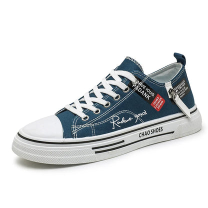 Men's plus size casual Canvas shoes summer soft-sole non-slip outdoor walking shoes fashion youth sports board shoes flat shoes