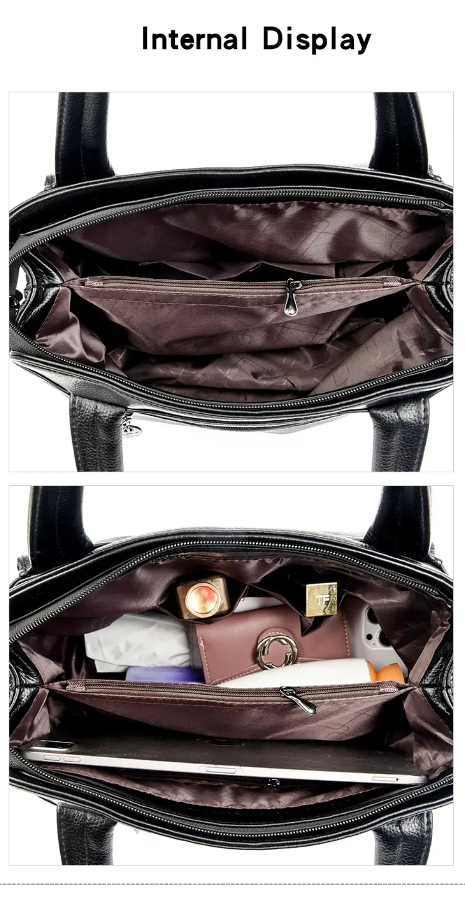Luxury Purses and Handbags High Quality Soft Leather Shoulder Crossbody Bags for Women 2024 Elegant Tote Messenger Sac A Main