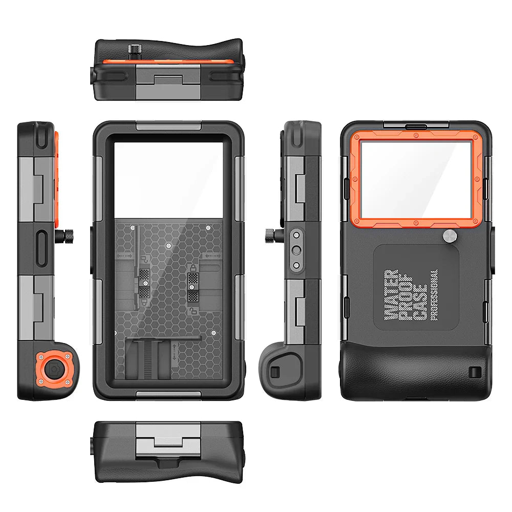 Multi-functional, durable, waterproof, 15m/50ft, universal 6.9 inch waterproof phone case, IP68, professional diving photography