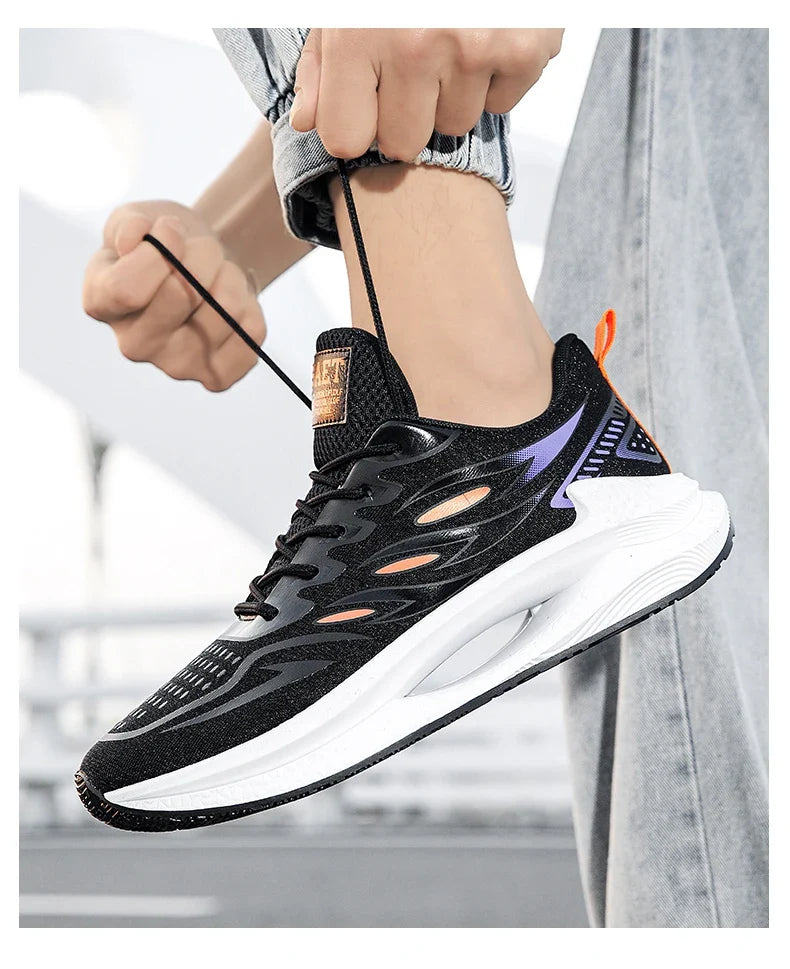 Men's Breathable Sports Shoes Spring New Mesh Casual Fashion Versatile Trendy Men's Shoes Summer Running Shoes Suitable for Outdoor Sports