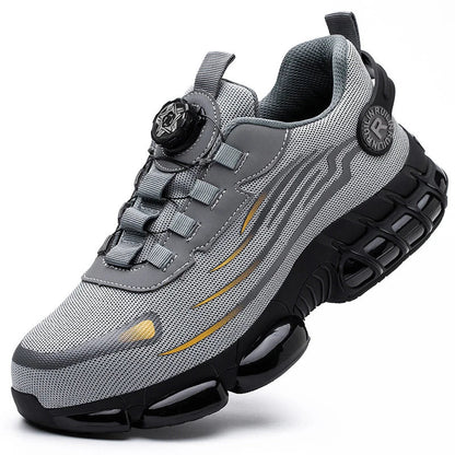 Men's Safety Shoes Protection And Elastic Safety Boots Fashionable Casual Shoes Breathable Odor Protection Men's Work Shoes